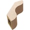 Ekena Millwork 5-inch W x 12-inch D x 12-inch H Carmel Rough Cedar Woodgrain TimberThane Knee Brace, Primed BRCUR05X12X12CARRCPR - alternate 3
